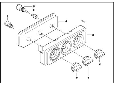 BMW Z3 A/C Switch - 64118397702