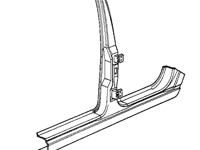 BMW 41001946315 Column B With Left Rocker Panel