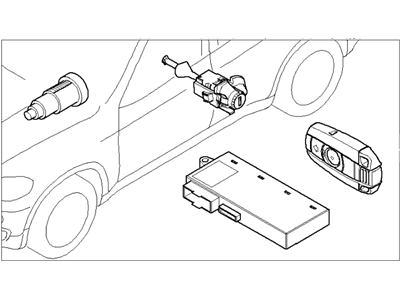 BMW 51210036796 Set Uniform Locking System With Cas Control Unit (Code)