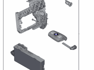 BMW 51210037552 Set Uniform Locking System With Cas Control Unit (Code)