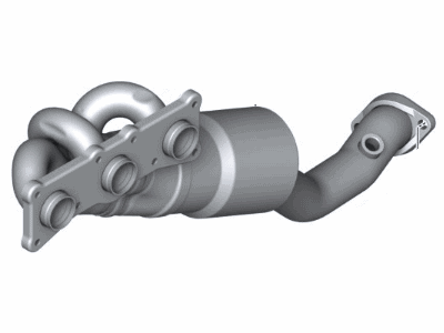 BMW 18407596875 Exchange. Exhaust Manifold With Catalyst