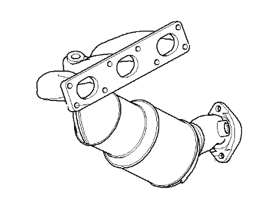 BMW 18407523904 Exchange. Exhaust Manifold With Catalyst