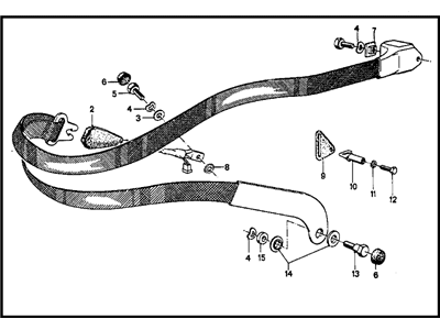 1972 BMW 3.0CS Seat Belt - 72111840327