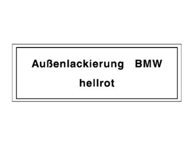 BMW 71212124900 Information Plate