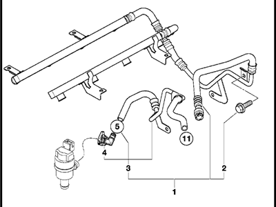 2002 BMW M5 Fuel Rail - 13537830814