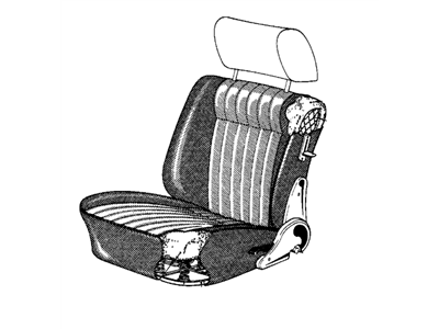 1977 BMW 320i Seat Cushion Pad - 52101882695