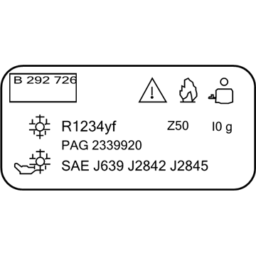 BMW 71236832292 Label, Coolant