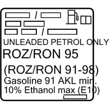 BMW 71227850448 Label "Premium Fuel Unleaded"