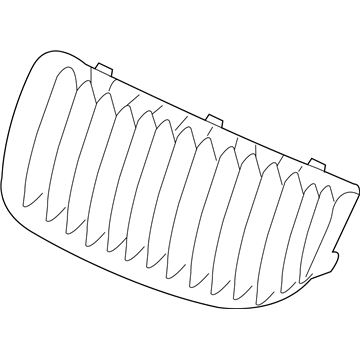 BMW 51137157275 Grille W Chrome Frame, Left