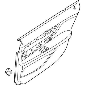 BMW 51427448356 DOOR LINING LEATHER REAR RIG