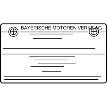 BMW 71236832283 Label, Coolant