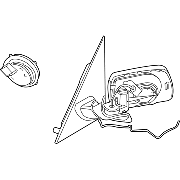 BMW 51167039901 Exterior Mirror Without Glass, Heated, Left