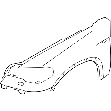 BMW 51657222996 Side Panel, Primed, Front Right