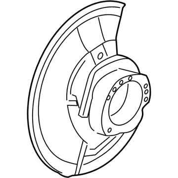 BMW X6 M Brake Backing Plate - 34117853618