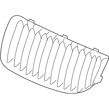 BMW 51137201967 Grille W Chrome Frame, Left