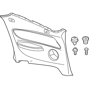 BMW 51437224415 Lateral Trim Panel Leather Rear Left