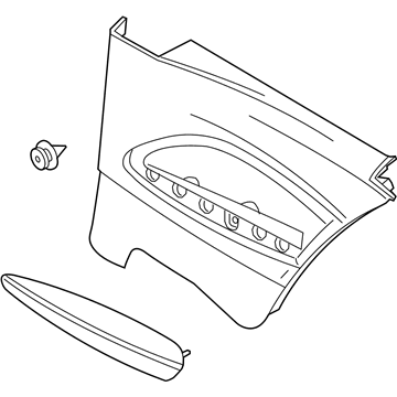 BMW 51437311480 Lateral Trim Panel Leather Rear Right