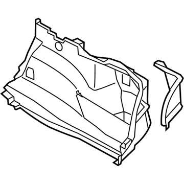 BMW 51472996197 Trunk Trim, Left