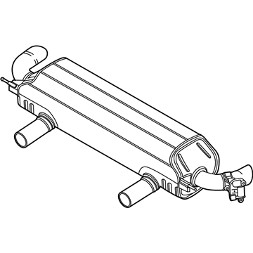 BMW 18308744799 REAR MUFFLER WITH EXHAUST FL