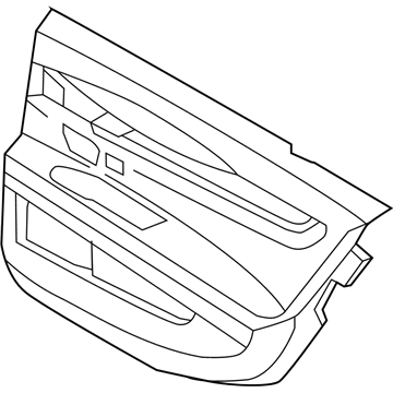 BMW 51429161898 Door Lining Leather Rear Right