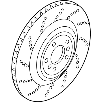 BMW 34212284103 Brake Disc, Ventilated, Perforated, Left