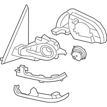 BMW 51167364042 Outside Mirror Without Glass Heated Right