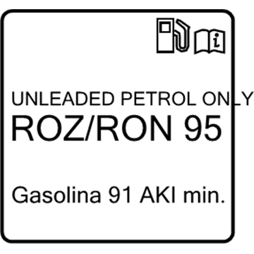 BMW 71227599549 Label "Premium Fuel Unleaded"