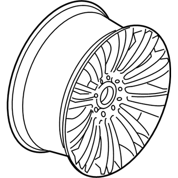 BMW 36117847544 Disc Wheel, Light Alloy, Bright-Turned