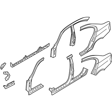 BMW 41217277325 Side Frame, Exterior, Left