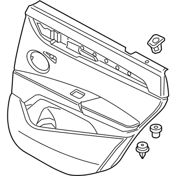 BMW 51427458618 Door Trim Panel Rear Right
