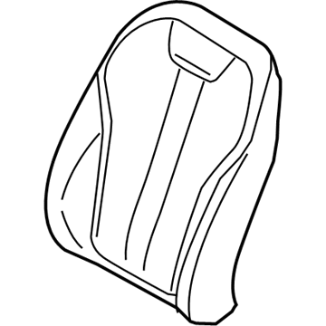 BMW 52107412737 Cover For Comfort Backrest,Leather Left