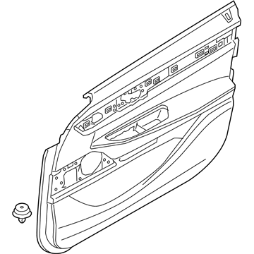 BMW 51417448510 Door Trim Panel, Leather, Front Right