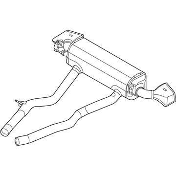 BMW 18309895674 REAR MUFFLER WITH EXHAUST FL