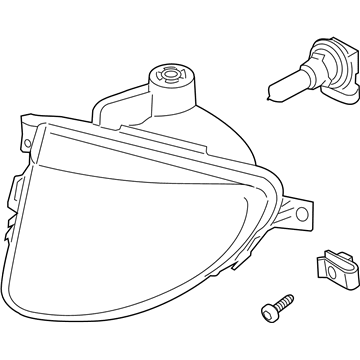 BMW 63177216888 Fog Light, Glass Lens, Right