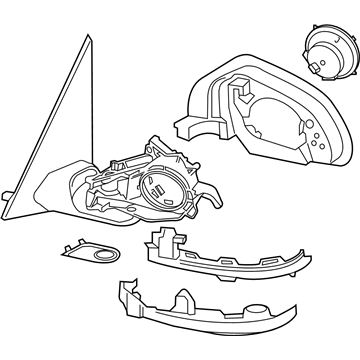 BMW 51168738316 Heated Outside Mirror, Memor