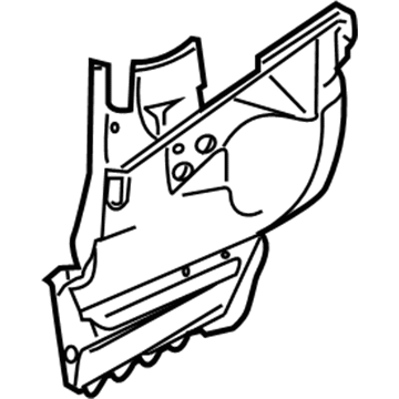 BMW 41133403491 Left Engine Compartment Partition