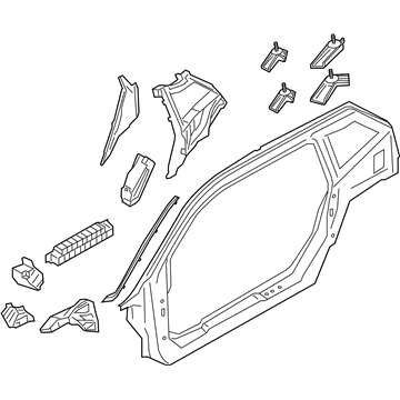 BMW 41007451590 Side Frame, Complete, Right