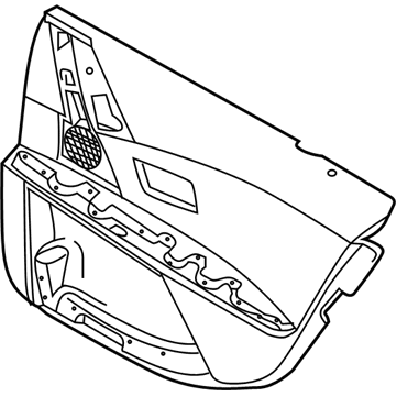 BMW 51427078927 Door Lining Leather Rear Left