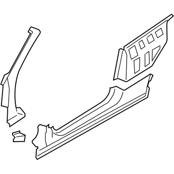 BMW 41217238335 Side Frame, Inner Rear Left