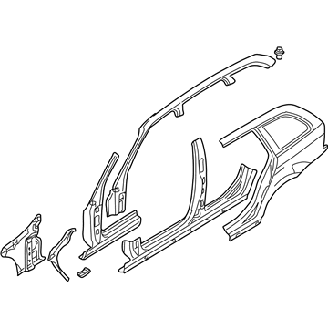 BMW 41218254275 Body-Side Frame Left