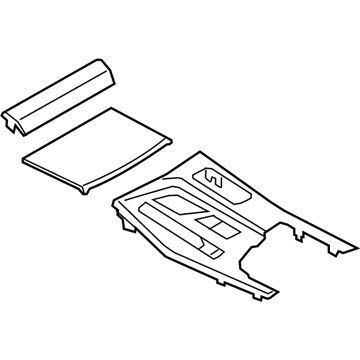 BMW 51169380178 TRIM, CENTER CONSOLE, ALU, B