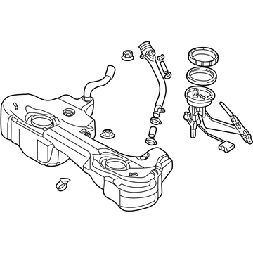 BMW 16117464403 Exchange. Fuel Tank Metal With Filler Pipe