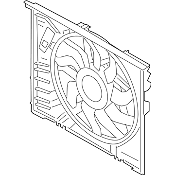 BMW 330i Radiator fan - 17428666816