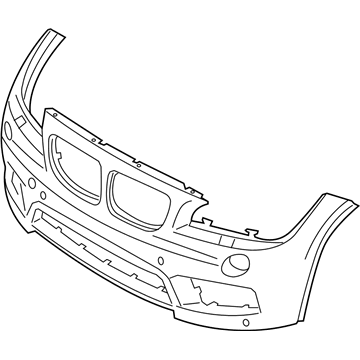 BMW 51118050464 Panel, Bumper, Primed, Front