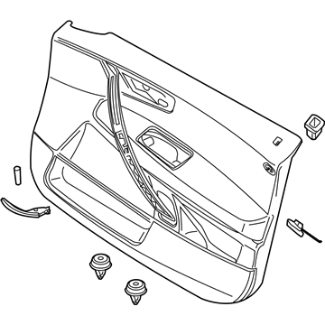 BMW 51413412951 Door Lining Vynil Front Left
