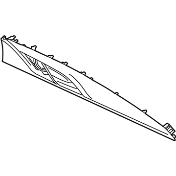 BMW 51427940375 TRIM, DOOR 'FINELINE' REAR L