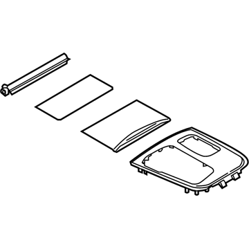 BMW 51167946598 SET, CENTER TRIMS, DARK OAK