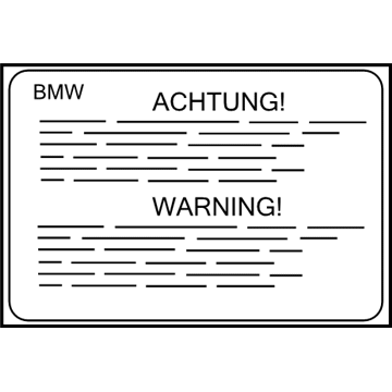 BMW 71236995663 Label, Coolant