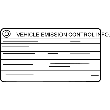 BMW 71228656087 Label "Exhaust Emission"