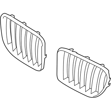 BMW 51117347669 Set, Ornamental Grille, Front